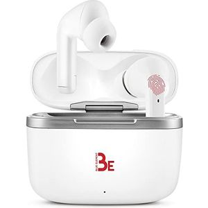 BlueElement LIVE ANC 5.1 draadloze BT headset met actieve (ANC), 4 ingebouwde 16 uur batterijduur, USB-C-snellaadcase voor iOS/Android - NEW BE-LIVE-2-ANC-WHITE wit standaard