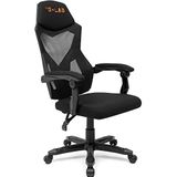 THE G-LAB K-Seat Rhodium ATOM ademend Mesh Gaming stoel, comfortabele ergonomische bureaustoel, gevoerde hoofdsteun, 120 ° verstelbare rugleuning, Max gewicht 120kg - NEW 2022 (zwart)