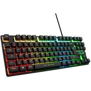 Gaming Toetsenbord - AZERTY - THE G-LAB - Keyz CAESIUM-TKL - Zonder numeriek toetsenblok - Verlicht - Zwart