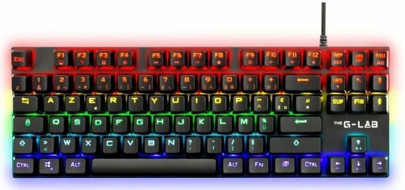THE G-LAB - Keyz Mercury TKL - Mechanisch Gamingtoetsenbord - Bedraad - Franse AZERTY - LED-achtergrondverlichting - Compact