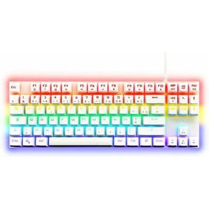 The G-Lab - Keyz Mercury TKL - Mechanisch Gamingtoetsenbord - Bekabeld - USB - AZERTY - Frans - Meerkleurige LED-achtergrondverlichting