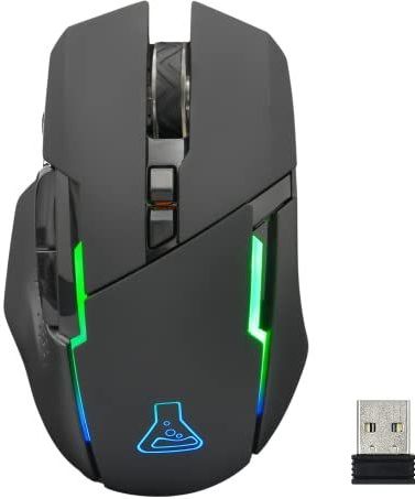 The G-Lab - Kult Caesium - Draadloze Gamingmuis - Zwart - 7200 DPI, RGB LED, 6 Toetsen, Oplaadbaar