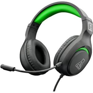 The G-Lab Korp Yttrium - Gaming-headset voor pc, Ps4 Ps5, Xbox, Switch, gaming-headset met opvouwbare microfoon, gaming-headset, audio, stereo, sterke bas, 3,5 mm microfoon jack-2023 (groen)