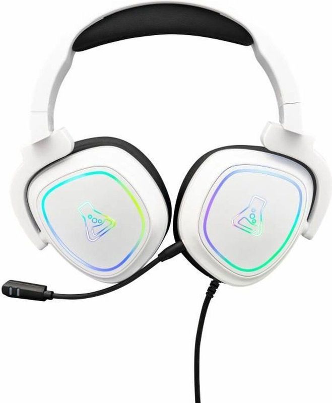 G-Lab - Korp Radium - Gaming Headset - Wit - Afneembare Microfoon, RGB Verlichting