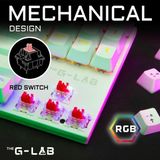 The G-Lab - Combo Mercury - Mechanisch Gaming Toetsenbord en Muis - Witte RGB - TKL - Franse AZERTY-lay-out
