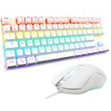 The G-Lab - Combo Mercury - Mechanisch Gaming Toetsenbord en Muis - Witte RGB - TKL - Franse AZERTY-lay-out