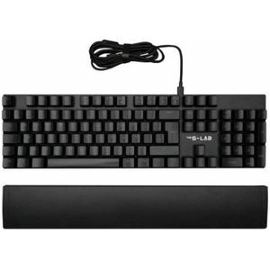 The G-Lab Keyz Carbon Ex - Noir/RGB/Filaire/Switch Tactile (FR, Bedraad), Toetsenbord, Zwart