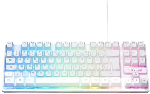 The G-Lab - Keyz Caesium TKL - Gaming-toetsenbord - Wit - 87 Toetsen - Bekabeld - RGB Achtergrondverlichting