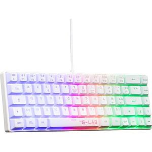 The G-Lab - Keyz Hydrogen - Gamingtoetsenbord - Wit - 60% - Bekabeld - TKL