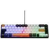 The G-Lab Keyz Hydrogen, Gaming-toetsenbord 60%, bedraad semi-mechanisch, Azerty, meerkleurige achtergrondverlichting, stil mini-toetsenbord, compact formaat TKL- pc/ps4/Ps5/xbox (oranje/wit/zwart)