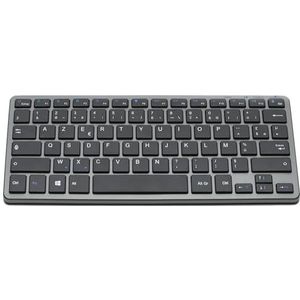 Bluestork - Draadloos bluetooth-toetsenbord, Frans Azerty-toetsenbord, licht, stil, Bluetooth 90 uur batterijduur, oplaadbaar USB C, 14 multimedia-sneltoetsen - zwart - nieuw