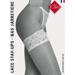 Clio Hold Ups - Hold Up Kousen - Kanten Boord - Sexy Chic - 15 Den. - T2 - Small - Rood
