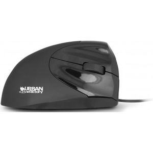 Urban Factory - ERGO NEXT - Bedrade Ergonomische Muis - Zwart - 6 Knoppen