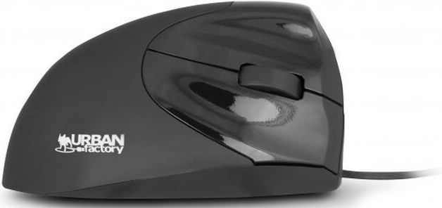Urban Factory - ERGO NEXT - Bedrade Ergonomische Muis - Zwart - 6 Knoppen