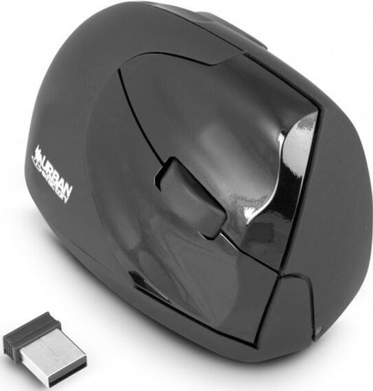 Urban Factory - Draadloze Ergo - Muis - Zwart - Ergonomisch - Draadloos