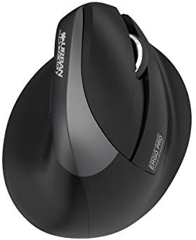 Urban Factory ERGO PRO - Muis - verticaal - ergonomisch - rechtshandig - 6 knoppen - draadloos - 2.4 GHz, Bluetooth 5.0 - USB draadloze ontvanger - zwart