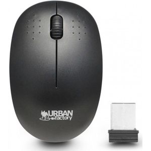 Urban Factory - Free Muis - Draadloos - Zwart - Ergonomisch Ontwerp
