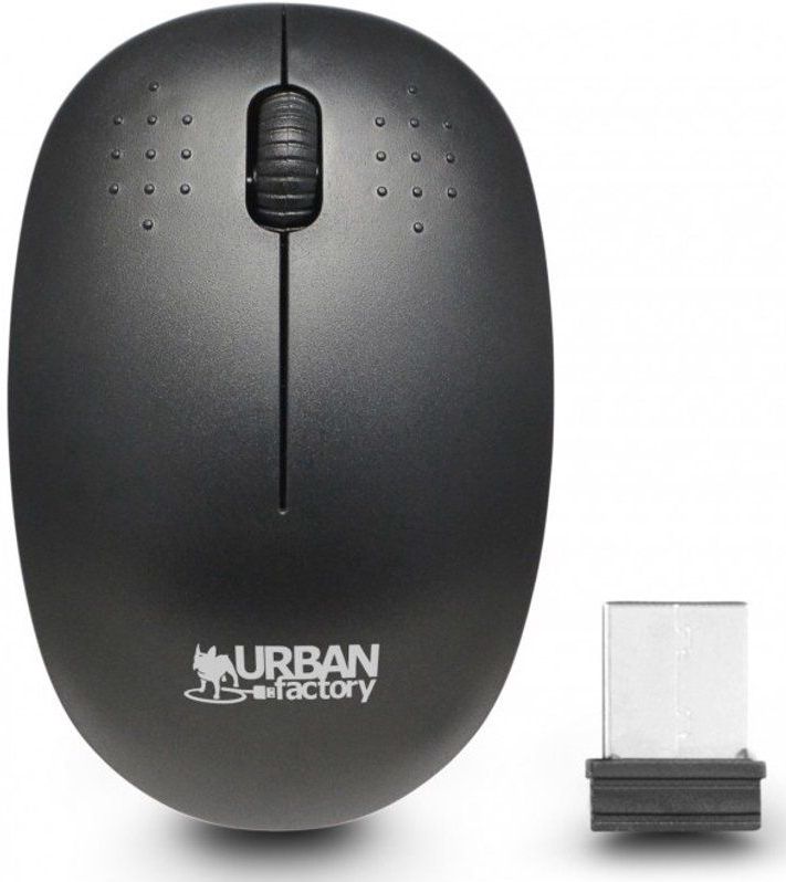 Urban Factory - Free Muis - Draadloos - Zwart - Ergonomisch Ontwerp