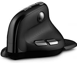 Urban Factory - ERGO Max - Muis - Zwart - Draadloos + Bluetooth, 4000 DPI, OLED-scherm, 1000mAh batterij