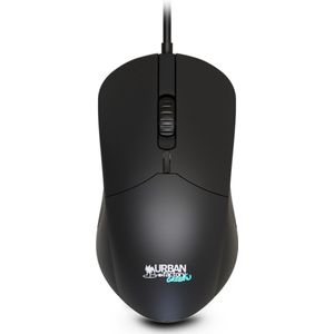 Urban Factory - GWM01UF Muis - Zwart - Optisch - USB Type-A - 1200 DPI