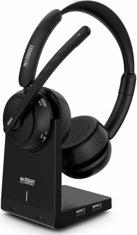 Urban Factory - Movee Max - Draadloze Koptelefoon - Zwart - Bluetooth