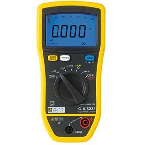 Chauvin Arnoux C.A 5231 Multimeter Digitaal CAT III 1000 V, CAT IV 600 V Weergave (counts): 6000