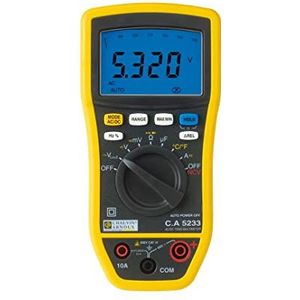 Chauvin Arnoux C.A 5233 Multimeter Digitaal CAT IV 600 V, CAT III 600 V Weergave (counts): 6000