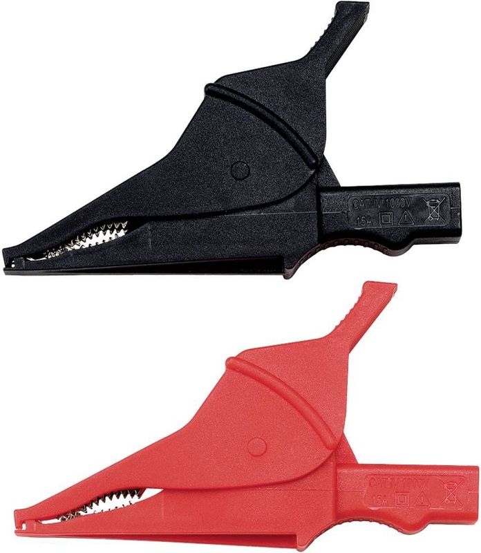 Chauvin Arnoux - Krokodillenklemmen - Rood/Zwart - 4 mm Veiligheidstekker