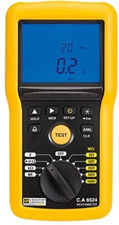 Chauvin Arnoux - C.A 6524 - Digitale Isolatie- en Doorgangstester - Tot 200 GΩ - 5 Testspanningen