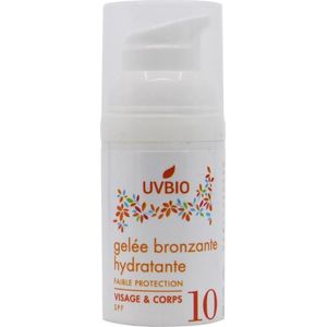 UVBIO - Moisturizing Tanning Gel - Transparant - SPF10 - 100% Natuurlijke Samenstelling