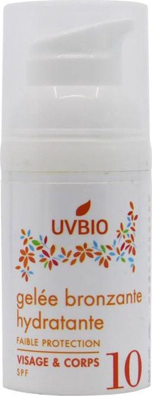 UVBIO - Moisturizing Tanning Gel - Transparant - SPF10 - 100% Natuurlijke Samenstelling