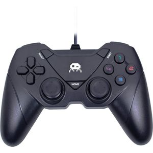 Freaks and Geeks Zwarte bedrade gamepad voor (PS3, PC), Controller, Zwart