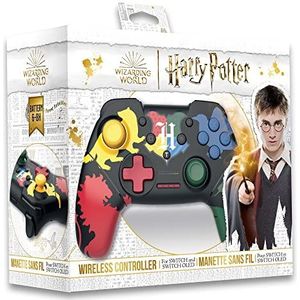 Freaks and Geeks Harry Potter 4 Huizen Draadloze controller geschikt voor Switch - LED - Zwart