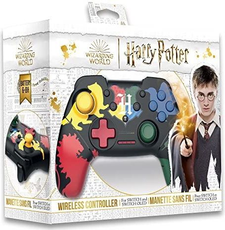 Freaks and Geeks Harry Potter 4 Huizen Draadloze controller geschikt voor Switch - LED - Zwart