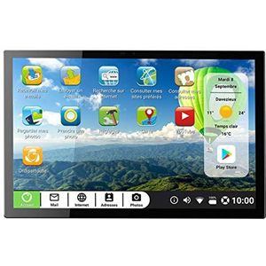Ordissimo - Celia Tablet Eenvoudig te gebruiken voor senioren - Ideaal voor senioren - Groot touchscreen en intuïtieve interface - WiFi en 4G verbinding - 10 inch - 2 camera's en USB-poort - Zilver