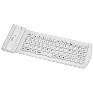 Houderkastje toetsenbord Bluetooth in siliconen wit AZERTY - weiß
