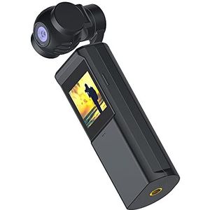 PNJ PNJ Pocket 4K camera met geïntegreerde 3-assige stabilisatie en touchscreen, compatibel met Android- en iOS-smartphones