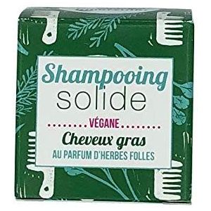 LAMAZUNA - Vaste shampoos voor vettig haar, spirulina en groene klei, 70 g