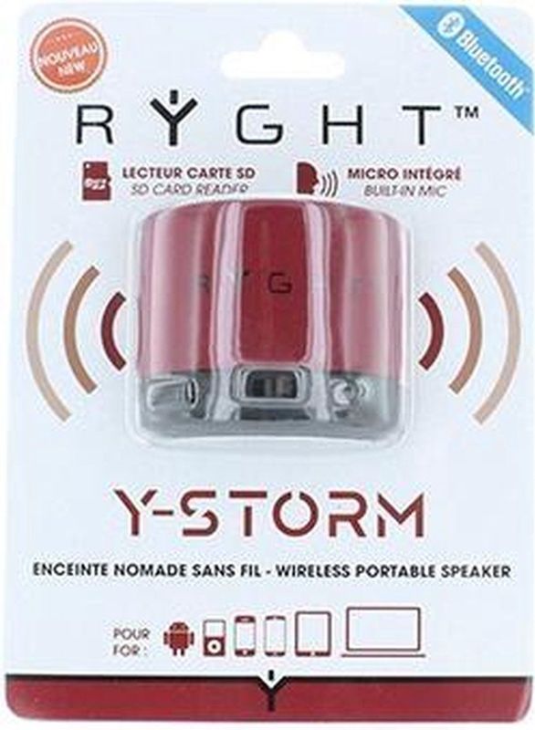 Ryght - YStorm - Bluetooth Speaker - Rood