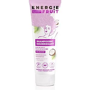 ENERGIE FRUIT Sulfaatvrije shampoo, biologische kokosboter en sheaboter, sterk krullend haar, veganistisch, 250 ml
