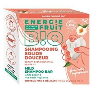 Energie Fruit Shampoo, stevig, zacht, perzik, fijn en zacht haar, biologisch gecertificeerd door Ecocert