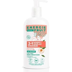 ENERGIE FRUIT | Masker + After Shampoo | Perzik & Biologisch Rijstwater | Fijn Haar | Veganistisch | 300 ml