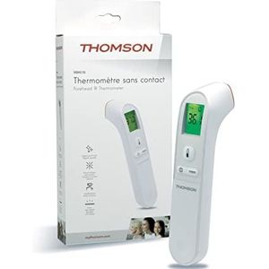 Cadeau voor Moederdag, THOMSON Thermo FH2, contactloze thermometer, momenteel, nauwkeurig, object- en lichaamsmodus, koortsalarm, 3 kleuren, lcd-display met achtergrondverlichting voor nachtmetingen