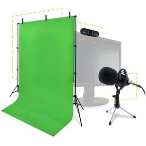 Steelplay - Pro HD Streamer Pack - Webcam - Microfoon - Groene Achtergrond - 1080p