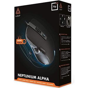 LEXIP - Np93 Alpha Gaming Mouse - met interne 2-assige joystick - ultieme glijvlucht met keramische pads + instelbaar gewicht + 12 programmeerbare toetsen