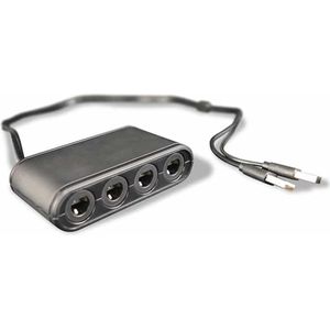 Steelplay GameCube Controller Adapter -neliporttinen adapteri, Switch (Switch), Accessoires voor spelcomputers, Zwart