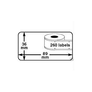 Seiko DYMO 99012 etiketten, 3 rollen, compatibel met witte etiketten