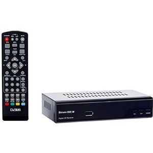 hd-line Stroom 505 A DVBT-2 receiver Full HD 1080P 4K (HEVC/H.265 HDMI SCART, USB 2.0), DVBT2 receiver, DVB-T2 receiver, DVB T2 receiver, tv-ontvanger, DVBT 2 Resiver, ontvanger zwart