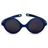 KI ET LA - Diabola 2.0 - Babyzonnebril 0-1 jaar CE-norm - Volledige UV-bescherming - Ultralicht - Zacht - Onbreekbaar - Blauw lichtfilter - Verstelbaar koord inbegrepen - Frans merk, Denim blauw, 0-12