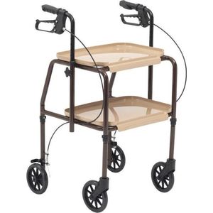 Binnenrollator - Met Dienblad - Handige Rollator voor Gebruik Binnenshuis